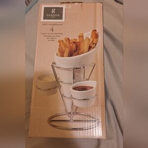 Works 3-Piece French Fry Set (Including 2 Ceramic Silver Irons)